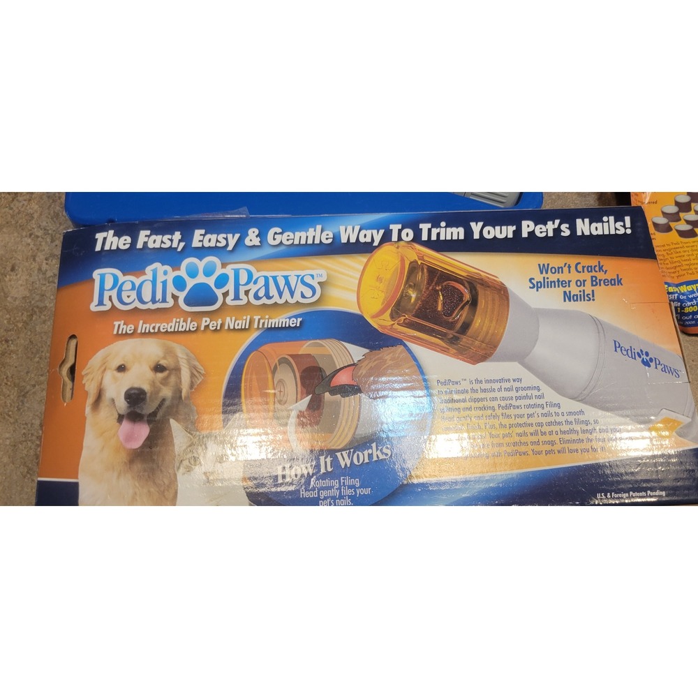 PediPaws Incredible Pet Nail Trimmer Battery Powered Rotary Grooming Tool Gray